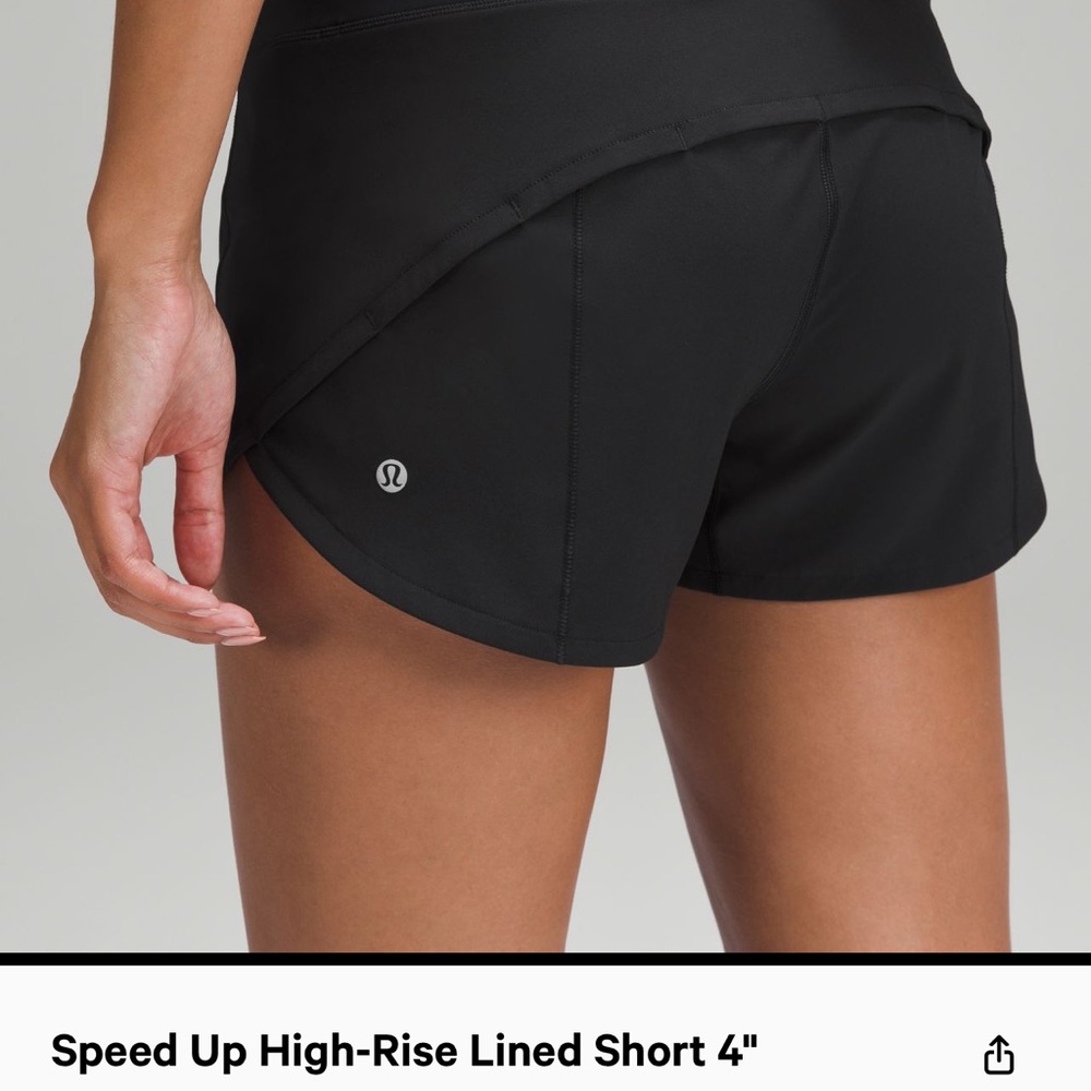 Lululemon size 2 - Speed-Up High Rise Shorts; 4”